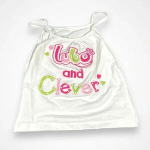 4/$20 Lubo & Clever Spaghetti Strap  White Shirt